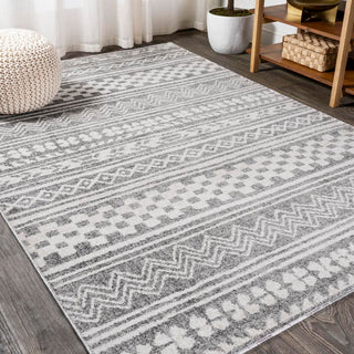 Imlil Tribal Geometric Stripe Area Rug - JONATHAN Y
