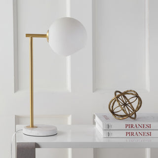 Charles 20.5" Metal/Marble LED Table Lamp - JONATHAN Y