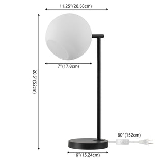 Charles 20.5" Metal/Marble LED Table Lamp - JONATHAN Y