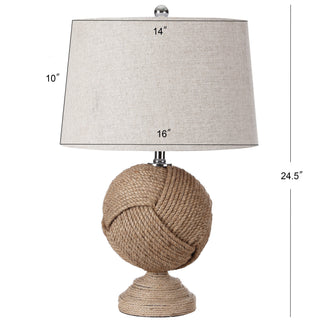 Monkey's Fist 24" Knotted Rope LED Table Lamp - JONATHAN Y