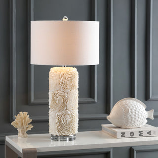 Rosette 28.5" Seashell/Resin/Crystal LED Table Lamp - JONATHAN Y