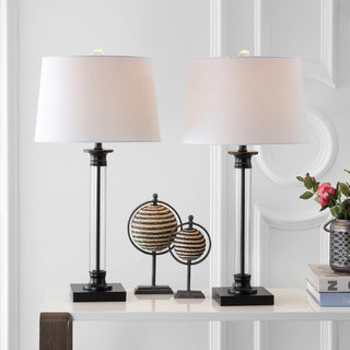 Mason 30" Glass and Metal LED Table Lamp - JONATHAN Y