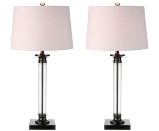 Mason 30" Glass and Metal LED Table Lamp - JONATHAN Y