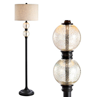 January 60" Glass/Metal LED Floor Lamp - JONATHAN Y