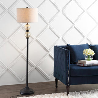 January 60" Glass/Metal LED Floor Lamp - JONATHAN Y