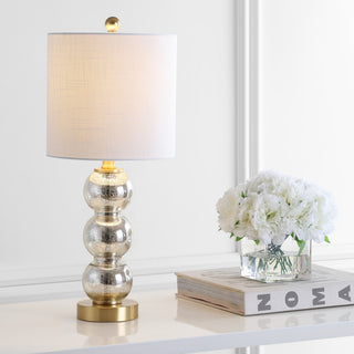 February 21" Glass/Metal LED Table Lamp - JONATHAN Y