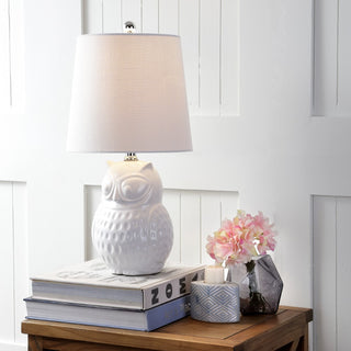 Hoot 20.5" Ceramic Mini LED Table Lamp - JONATHAN Y