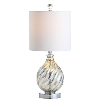 Lawrence 20.5" Glass/Metal LED Table Lamp - JONATHAN Y