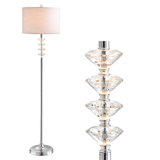 Mia 60.5" Crystal/Metal LED Floor Lamp - JONATHAN Y