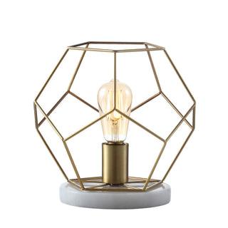 James 10" Metal/Marble LED Table Lamp - JONATHAN Y