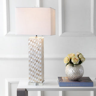 Daniel 30.5" Seashell/Crystal LED Table Lamp - JONATHAN Y