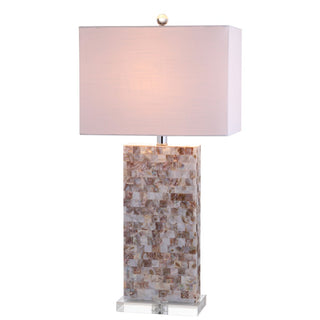 Cannon 29" Seashell and Crystal LED Table Lamp - JONATHAN Y