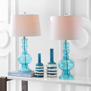 Genie 28.5" Glass LED Table Lamp - JONATHAN Y