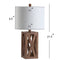 Stewart 21.5" Wood LED Table Lamp