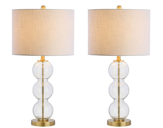 Bella 27" Glass Triple Sphere LED Table Lamp - JONATHAN Y