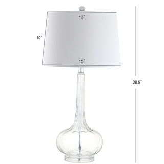 Bette 28.5" Glass Teardrop LED Table Lamp - JONATHAN Y