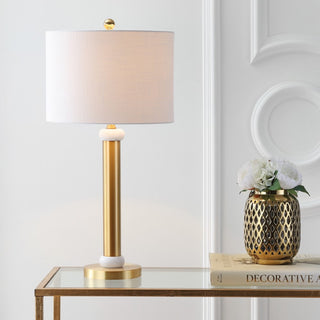 Gregory 27" Metal/Marble LED Table Lamp - JONATHAN Y
