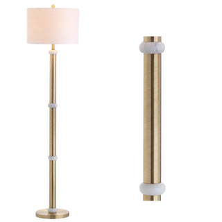 Gregory 60.5" Metal/Marble LED Floor Lamp - JONATHAN Y