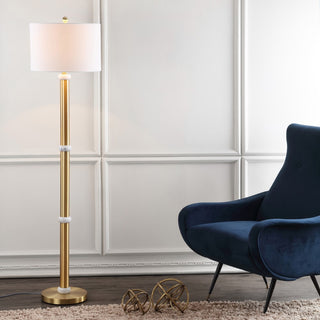 Gregory 60.5" Metal/Marble LED Floor Lamp - JONATHAN Y