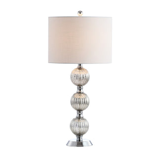 Rita 30.5" Silvered Orbs Glass/Metal LED Table Lamp - JONATHAN Y