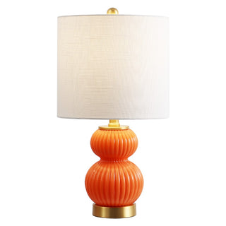 Daphne 20" Ribbed Metal/Glass LED Table Lamp