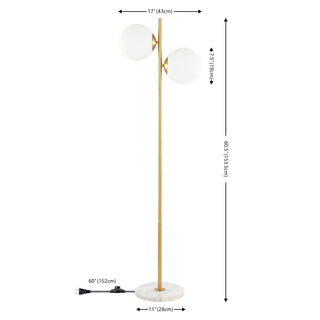 Oscar 60.5" Modern Parisian Candlestick Iron LED Floor Lamp - JONATHAN Y