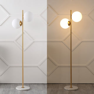 Oscar 60.5" Modern Parisian Candlestick Iron LED Floor Lamp - JONATHAN Y