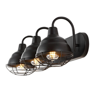 Levi 24.5" Industrial Farmhouse Iron LED Vanity - JONATHAN Y