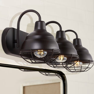 Levi 24.5" Industrial Farmhouse Iron LED Vanity - JONATHAN Y