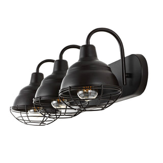 Levi 24.5" Industrial Farmhouse Iron LED Vanity - JONATHAN Y