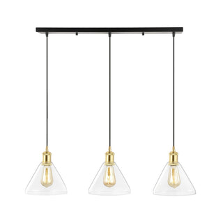 Kiawah Island 30.5" Metal/Glass Contemporary Modern  LED Pendant - JONATHAN Y