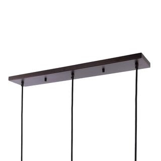 Ibiza Island 30" Seagrass/Metal Bohemian Coastal LED Pendant - JONATHAN Y