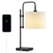 Edris 24.75" Industrial Designer Metal LED Task Lamp with USB Charging Port