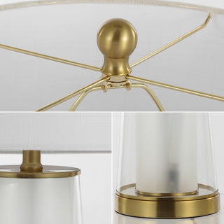 Tryon Modern Minimalist Glass/Iron Nightlight LED Table Lamp - JONATHAN Y