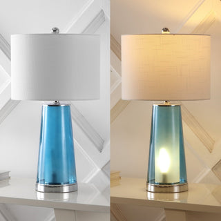 Tryon Modern Minimalist Glass/Iron Nightlight LED Table Lamp - JONATHAN Y