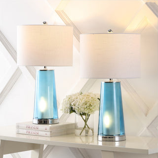 Tryon Modern Minimalist Glass/Iron Nightlight LED Table Lamp - JONATHAN Y