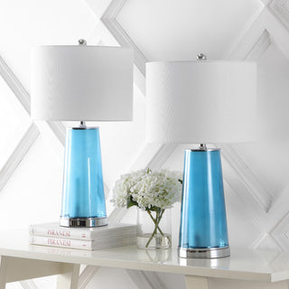 Tryon Modern Minimalist Glass/Iron Nightlight LED Table Lamp - JONATHAN Y