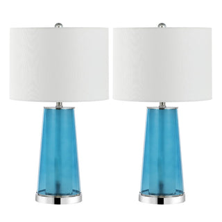 Tryon Modern Minimalist Glass/Iron Nightlight LED Table Lamp - JONATHAN Y