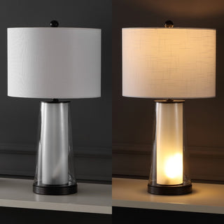 Tryon Modern Minimalist Glass/Iron Nightlight LED Table Lamp - JONATHAN Y