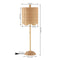 Celerie 27.5" Coastal Bohemian Rattan/Iron Scalloped Buffet LED Table Lamp with Pull Chain