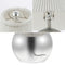 Louisa 22.5" Mid-Century Modern Round Glass/Iron Pleated Shade LED Table Lamp