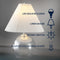 Louisa 22.5" Mid-Century Modern Round Glass/Iron Pleated Shade LED Table Lamp