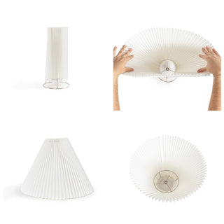 Aksel 17.25" Coastal Scandinavian Resin/Iron Sphere LED Table Lamp with Pleated Shade and Pull Chain