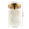 Jules 5.13" 1-Light Modern Contemporary Alabaster/Iron Cylinder LED Semi Flush Mount