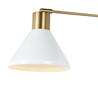 Max 20.5" Swing Arm Modern Midcentury Iron USB Charging Port LED Sconce - JONATHAN Y