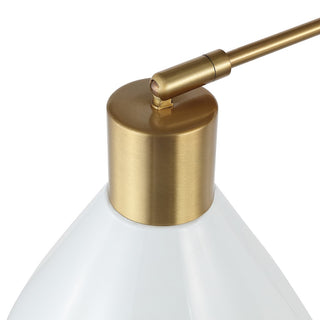 Max 20.5" Swing Arm Modern Midcentury Iron USB Charging Port LED Sconce - JONATHAN Y