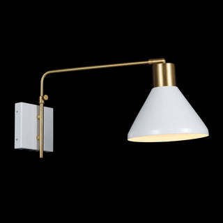 Max 20.5" Swing Arm Modern Midcentury Iron USB Charging Port LED Sconce - JONATHAN Y