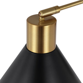 Max 20.5" Swing Arm Modern Midcentury Iron USB Charging Port LED Sconce - JONATHAN Y