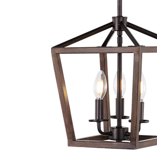 Oria 10" Iron Farmhouse Industrial Lantern LED Pendant - JONATHAN Y