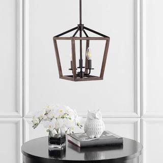 Oria 10" Iron Farmhouse Industrial Lantern LED Pendant - JONATHAN Y